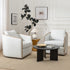 Claude Performance Linen Fabric Swivel Chair - Modern Swivel Chair | Swivel Accent Chairs | Kinwell Furniture | Swivel Armchairs